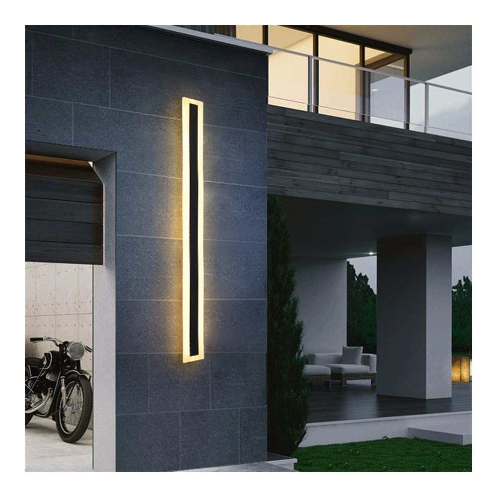 Exterior Light Long Strip LED Wall Lamp IP65 Waterproof Aluminum Wall Sconce Light for Outdoor Home Garden Porch Entryway Front Door Patio Lighting Fixtures Outdoor Wall Light(Warm White-30cm/9W)