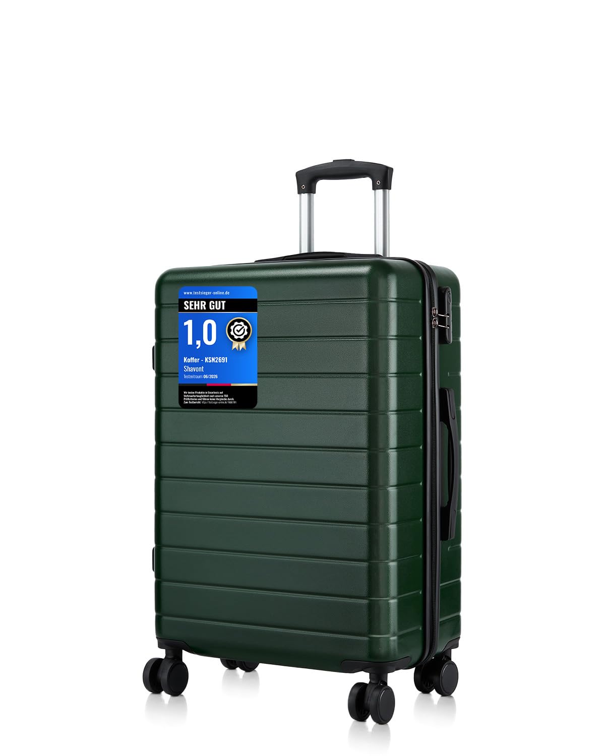 Shavont Handgepäck Koffer 55x40x20cm, Leichter ABS+PC Reisekoffer für Flugzeug, Ryanair Trolley mit 4 Rollen, Hartschalenkoffer für Eurowings, Kabinenkoffer für EasyJet und Business Reisen