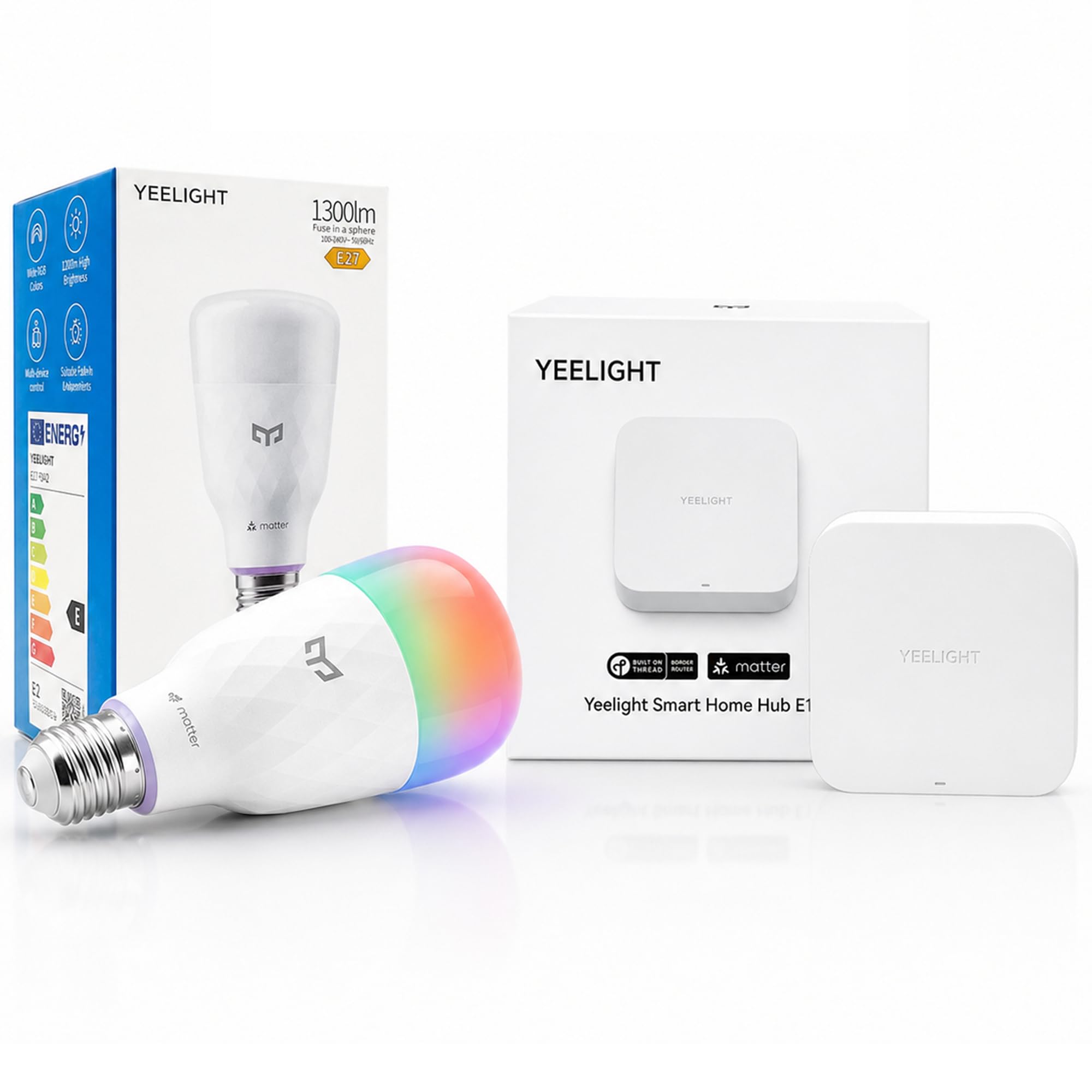 Yeelight Kit de démarrage Essential : 1 pont E1 + 1 ampoule connectée Essential E26