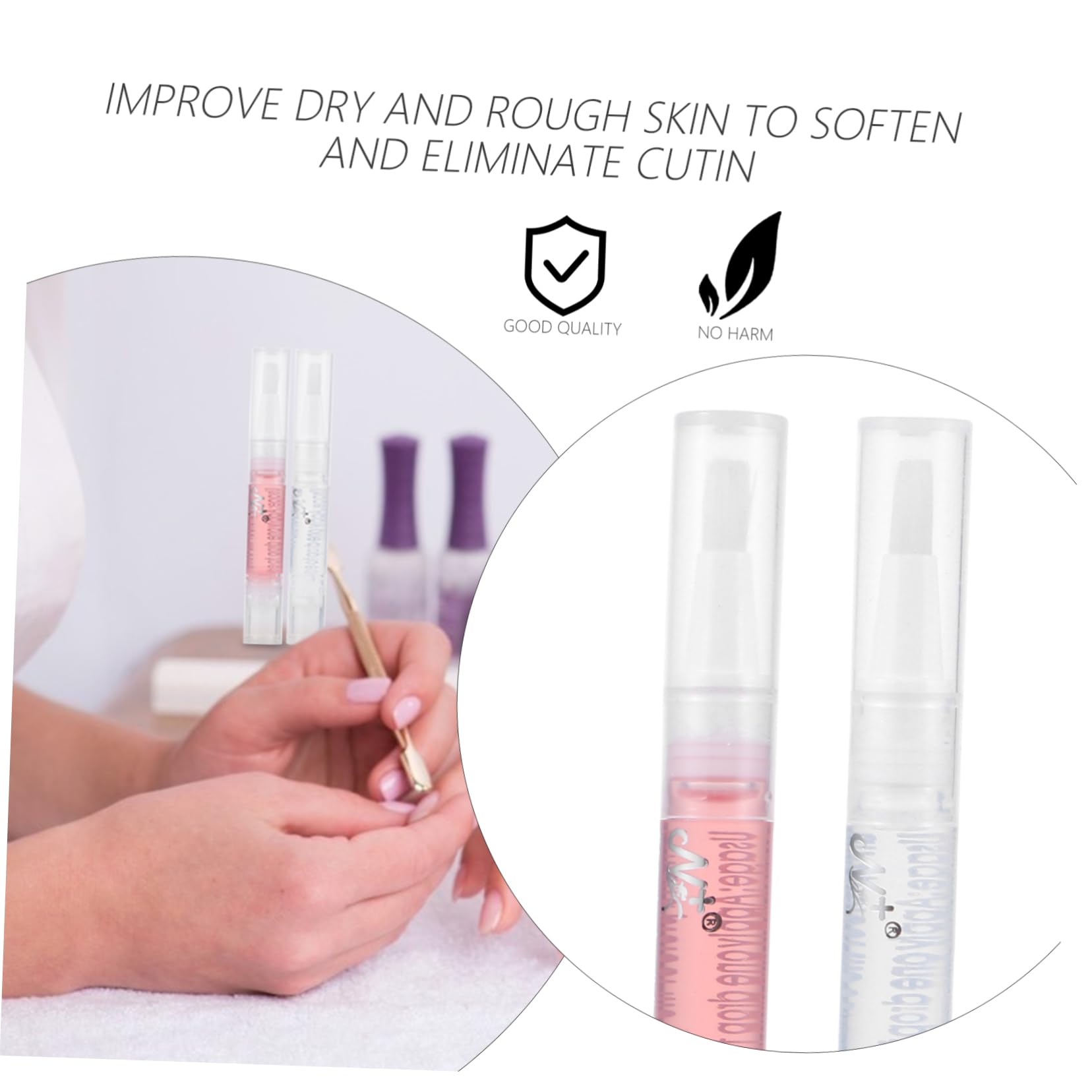 24piezas Cutícula Nutritivo Boligrafo Para Cuidado De Uñas Hidratante Para Manicura y Arte De Uñas Práctico y Portátil