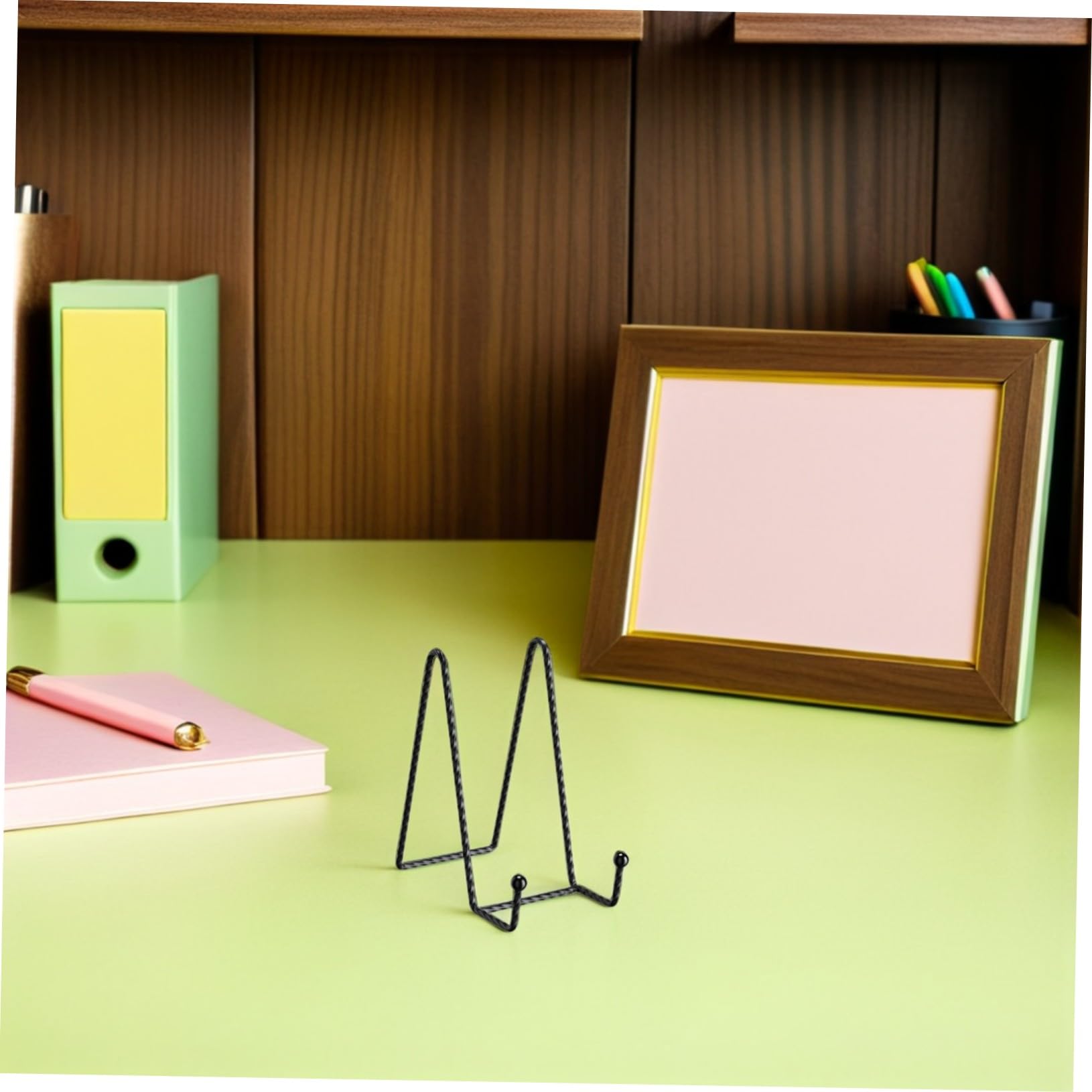 Gatuida 6 Piezas Soporte para Platos Negro de Hierro de Exhibidores de Mesa para Marcos Fotos Platos Decorativos y Caballetes Estables y Multifuncionales para Decoración Hogar
