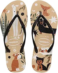 Chinelo Havaianas Feminino, Slim Pets 37/8 Dourado, Havaianas