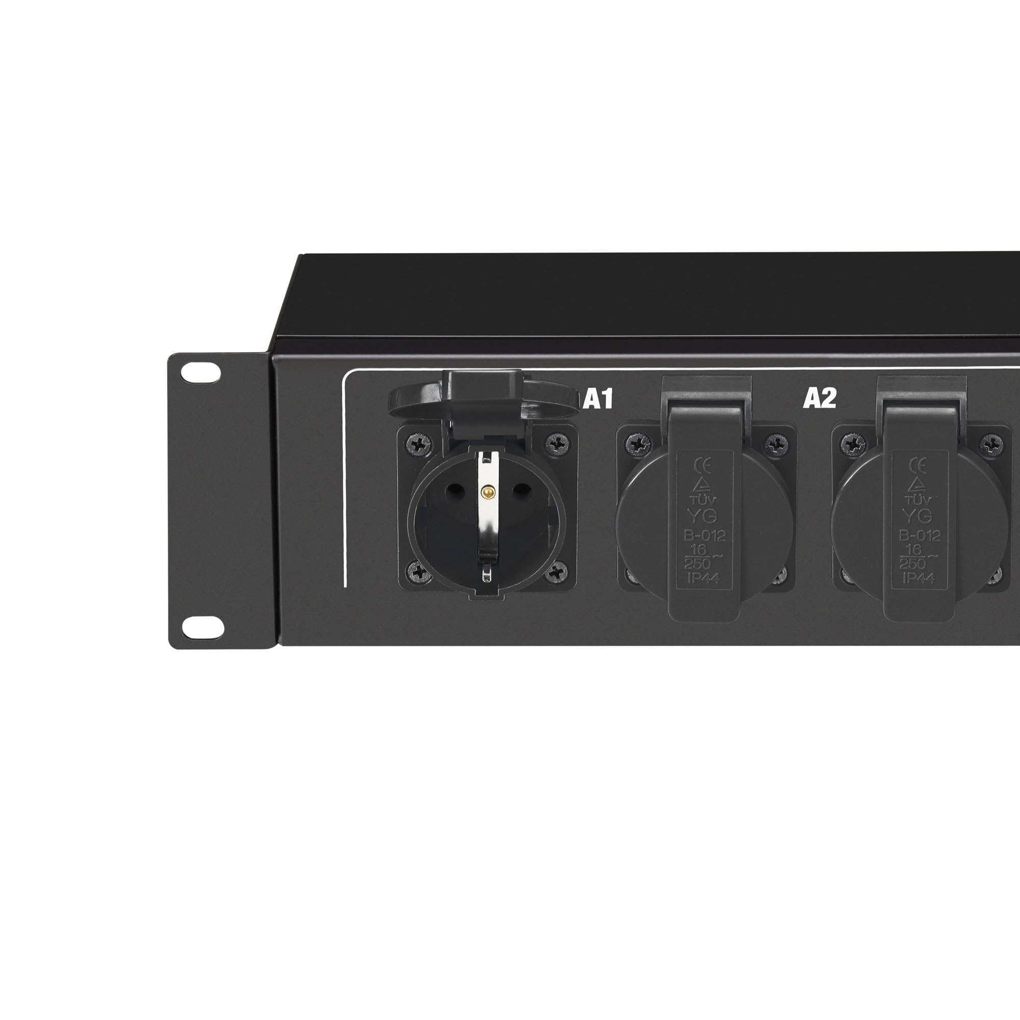 Adam Hall 87472 19" Steckdosenleiste 9-Fach, 2 HE - Stromunterverteiler
