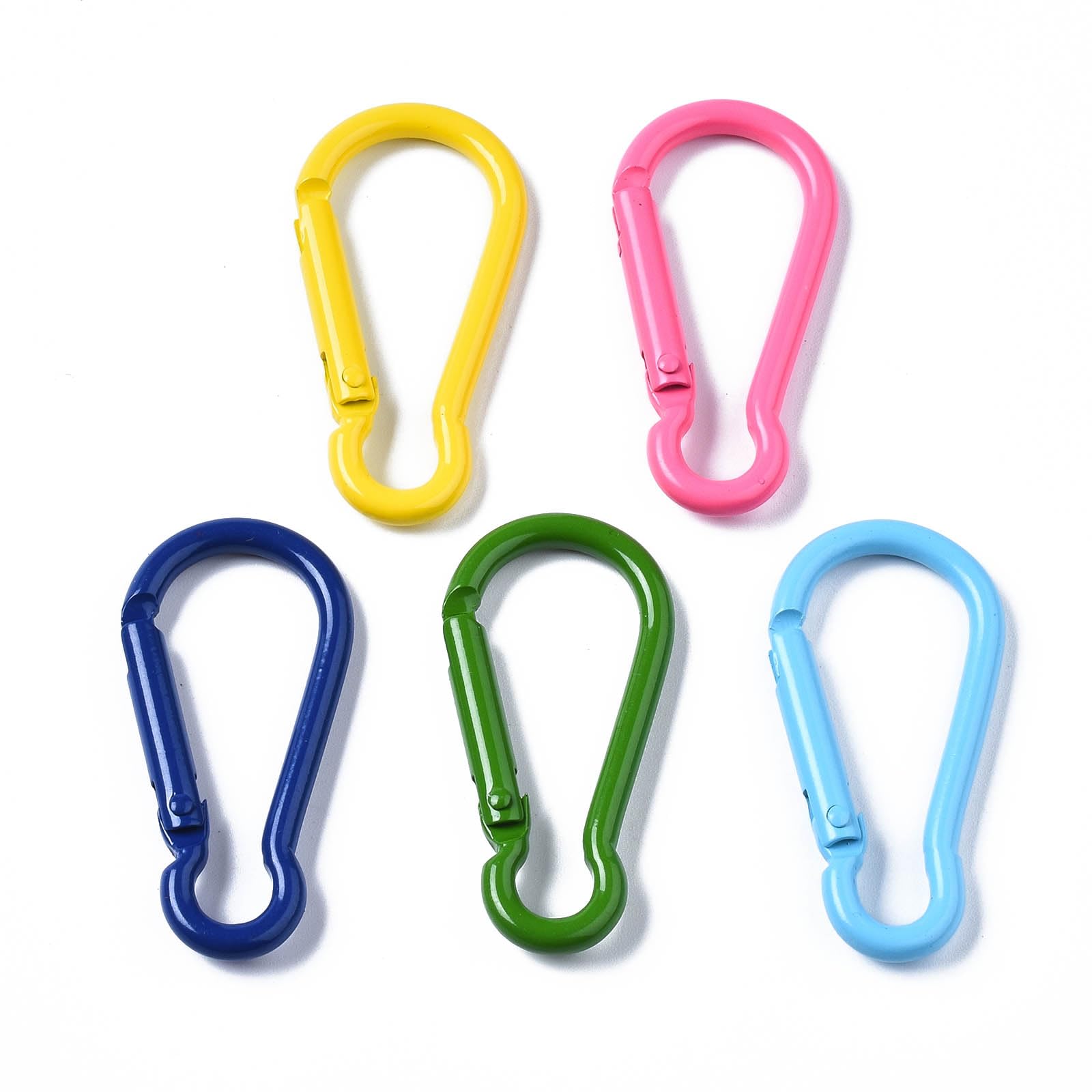 Airssory Lot de 10 petits mousquetons d'escalade en aluminium de couleurs aléatoires pour porte-clés escalade fournitures de camping