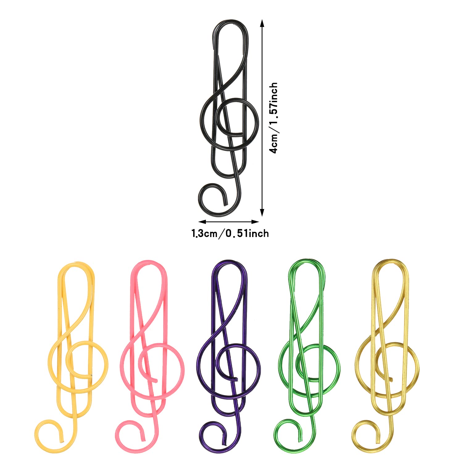 Oruola 108pcs Music Paper Clips,Metal Musical Notes Paper...