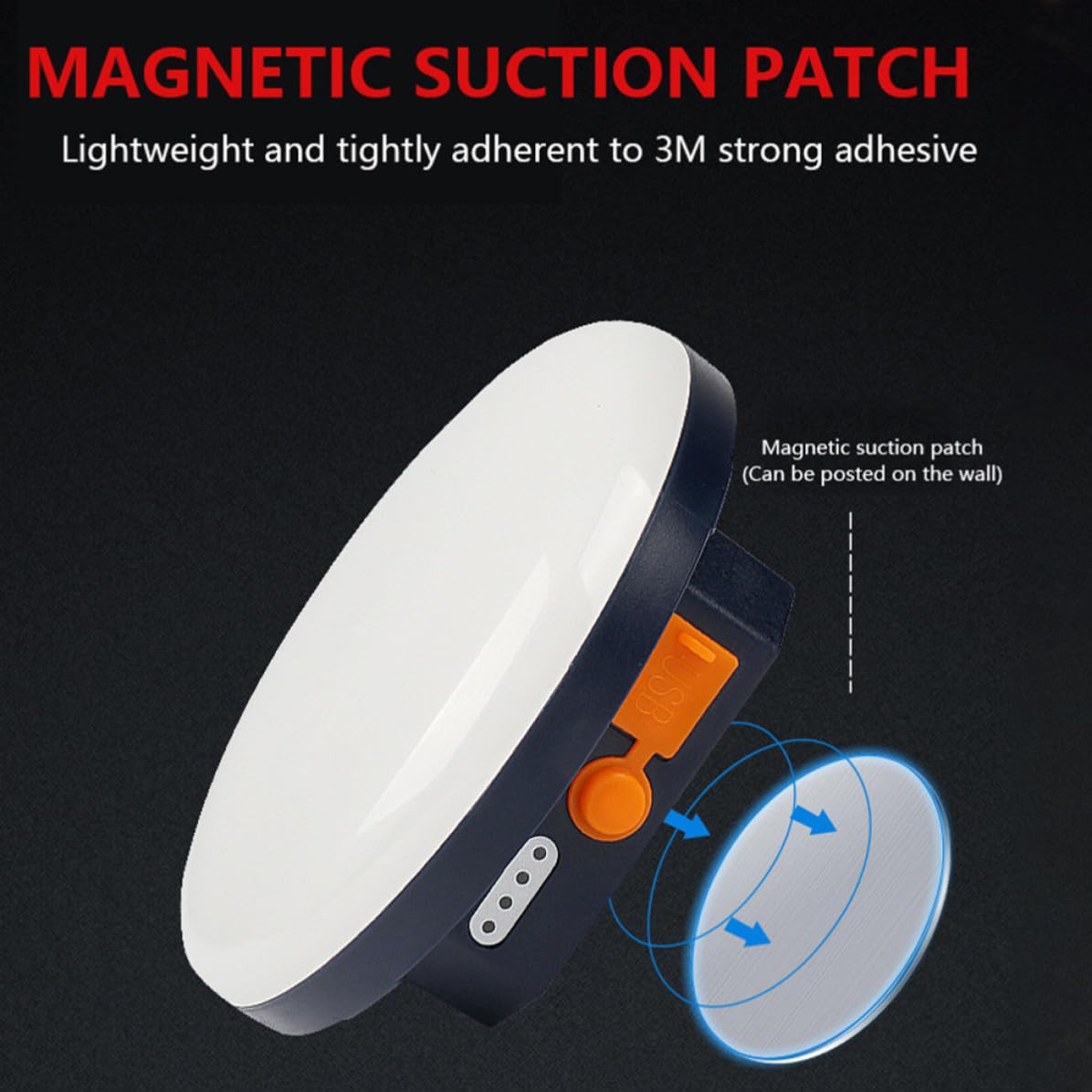 PRETYZOOM Lanterna da Campeggio Struttura Stabile in Lega di Alluminio e Abs LED Ricaricabile Batteria 7500mah Luce Intensa per Illuminazione D'emergenza e Tende Outdoor