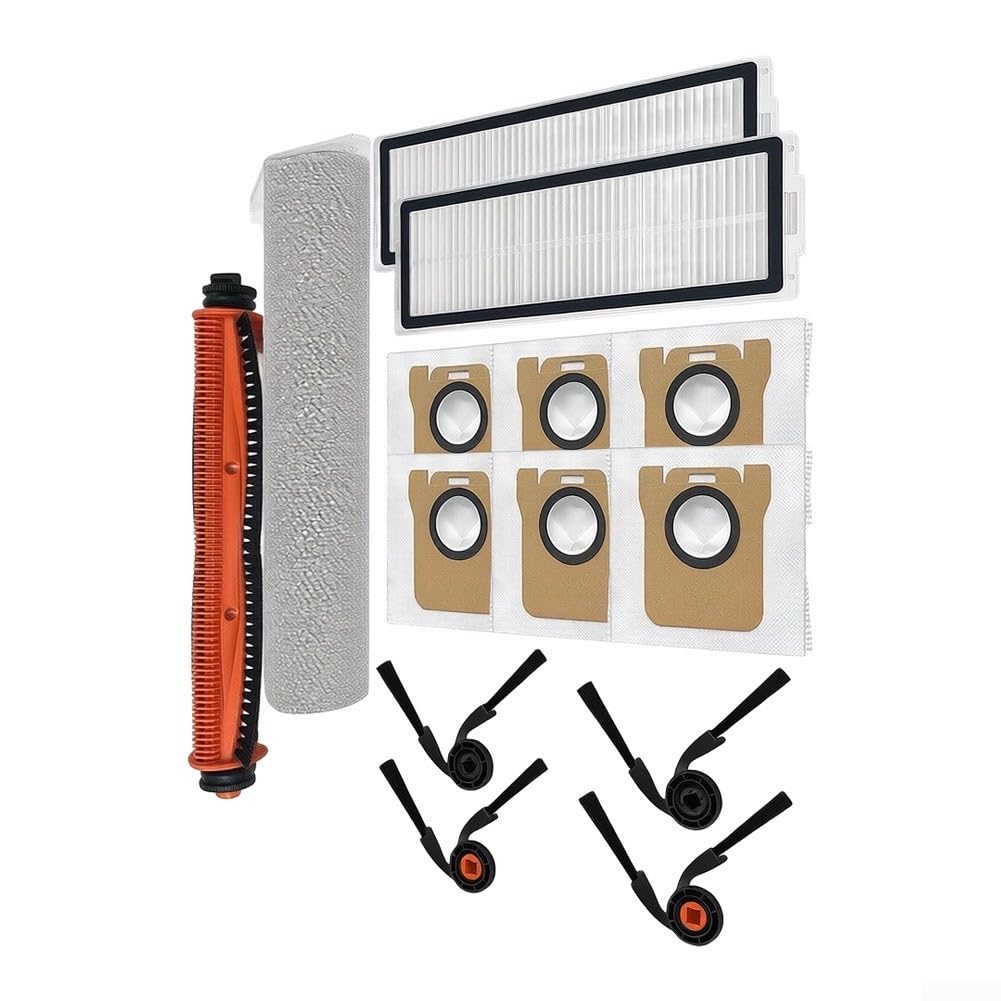 Komplettes Zubehör Kit für Xiaomi Saugroboter H40 PV32CN inkl V-Form Hauptbürste Waschbare Wischpads Duftsteine Staubbeutel Filter(B)