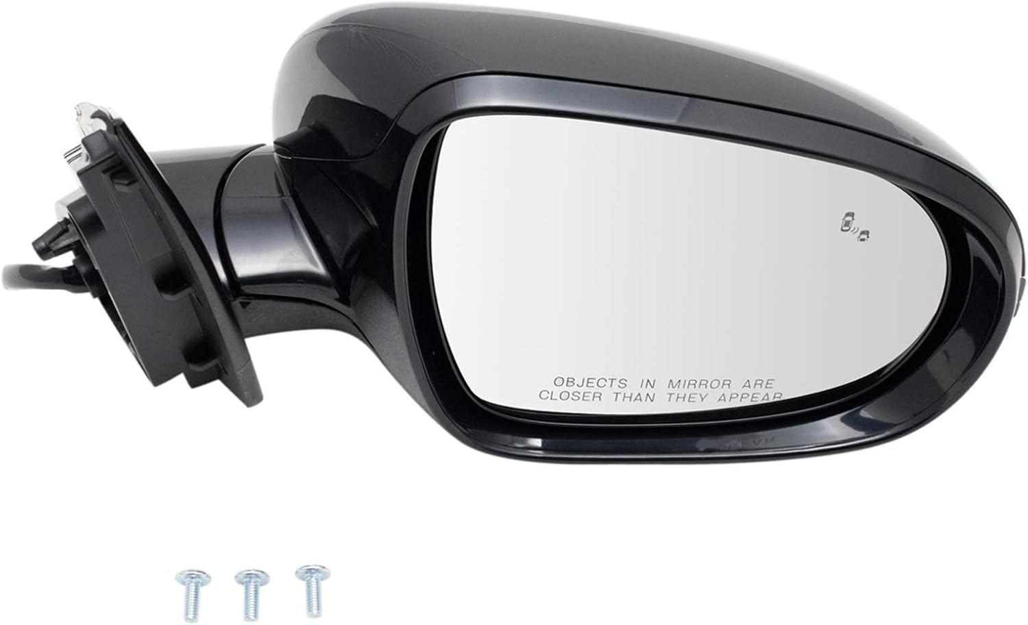 TRQ Passenger Side Mirror Power Heated Manual Folding with Blind Spot Indicator Compatible with 2016-2020 Kia Sorento Paint to Match KI1321208
