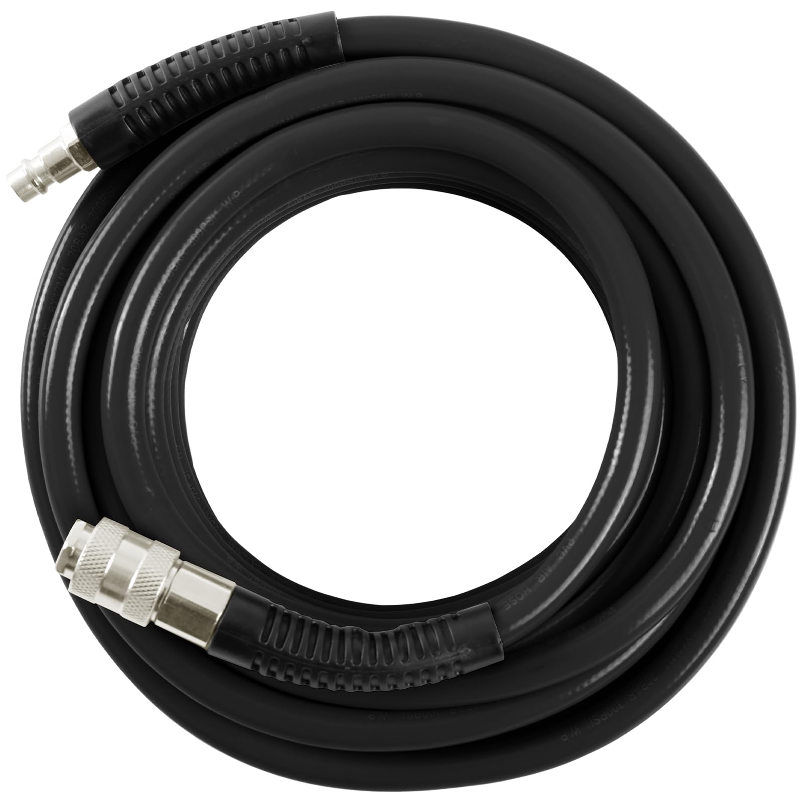 TECPO 300457 Manguera de aire comprimido 6/12 mm, 10 m de largo, manguera de aire de 20 bar presión de trabajo, 1/4 pieza de conexión adecuada para todos los compresores habituales