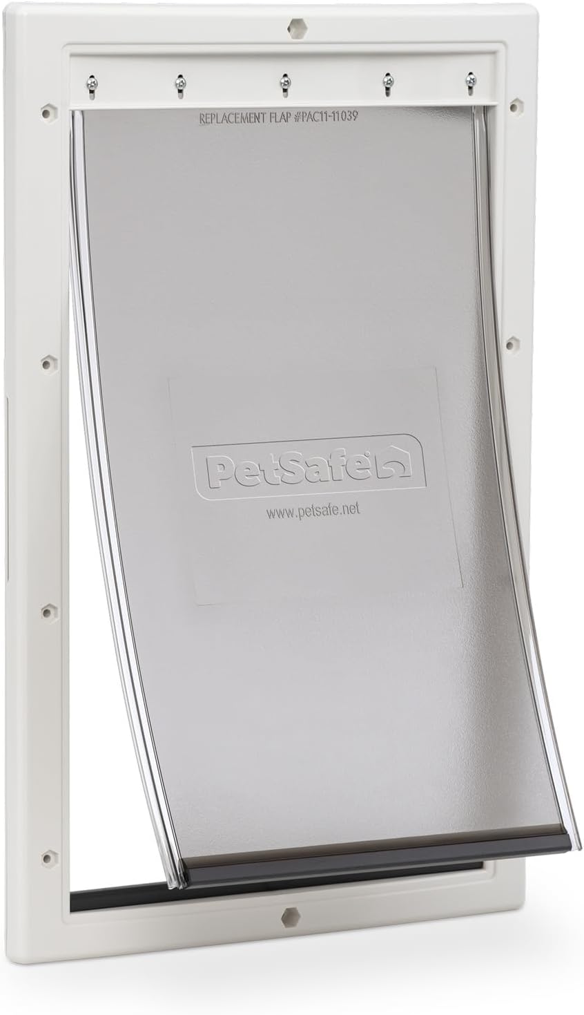 PetSafe Plastic Pet Door - Easy Install for Wood, PVC Metal & Paneled Doors - Rust-Free Plastic Frame - Flap Dimensions 10 1/4" W x 16 1/4" H - for Large Dogs Weighing Up to 100 lb