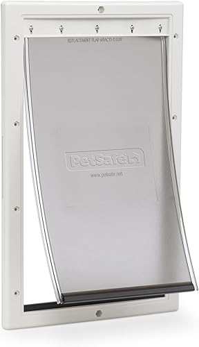 Puerta para mascotas PetSafe de plástico - Fácil instalación para puertas de madera, PVC, metal y paneladas - Marco de plástico resistente a la