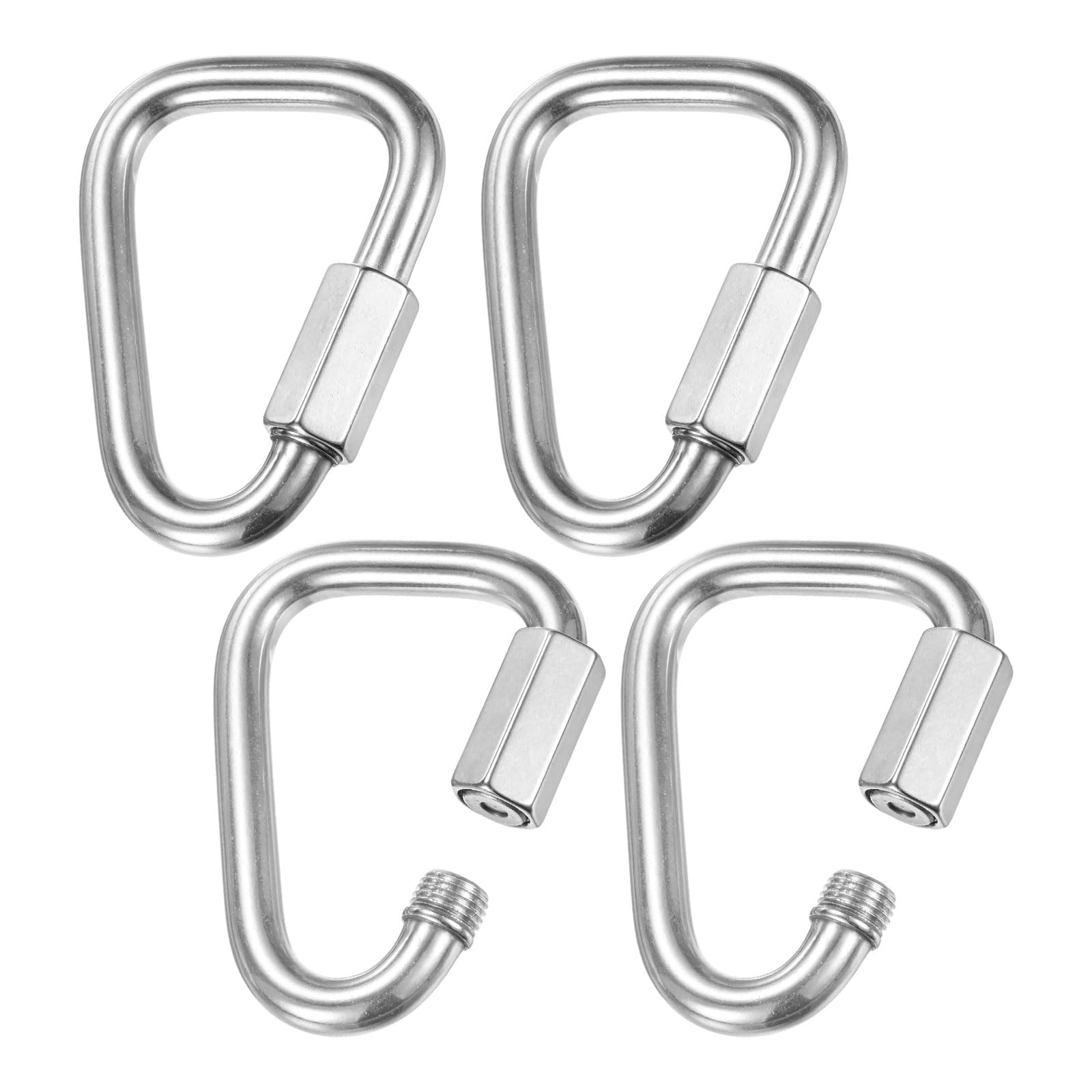 M METERXITY Conectores rápidos de eslabones de cadena, eslabones de cadena de reparación de bloqueo de acero inoxidable para columpio, camping, senderismo, mochila