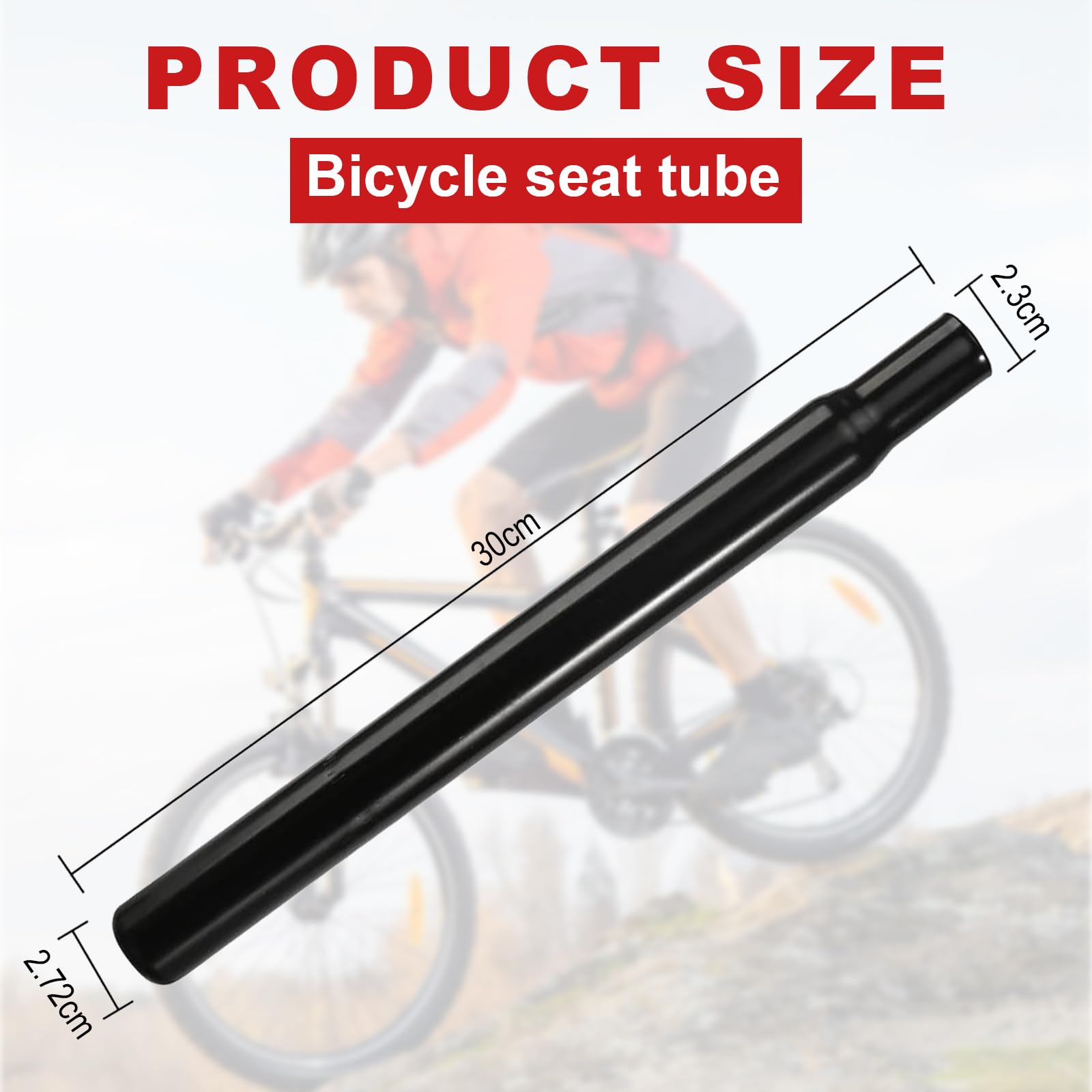 Aililong Reggisella per Bicicletta 27,2 x 300 mm a Candela Vario 27.2 Sella con Barra Mountain Bike Bici da Strada City - Robusta e Durevole