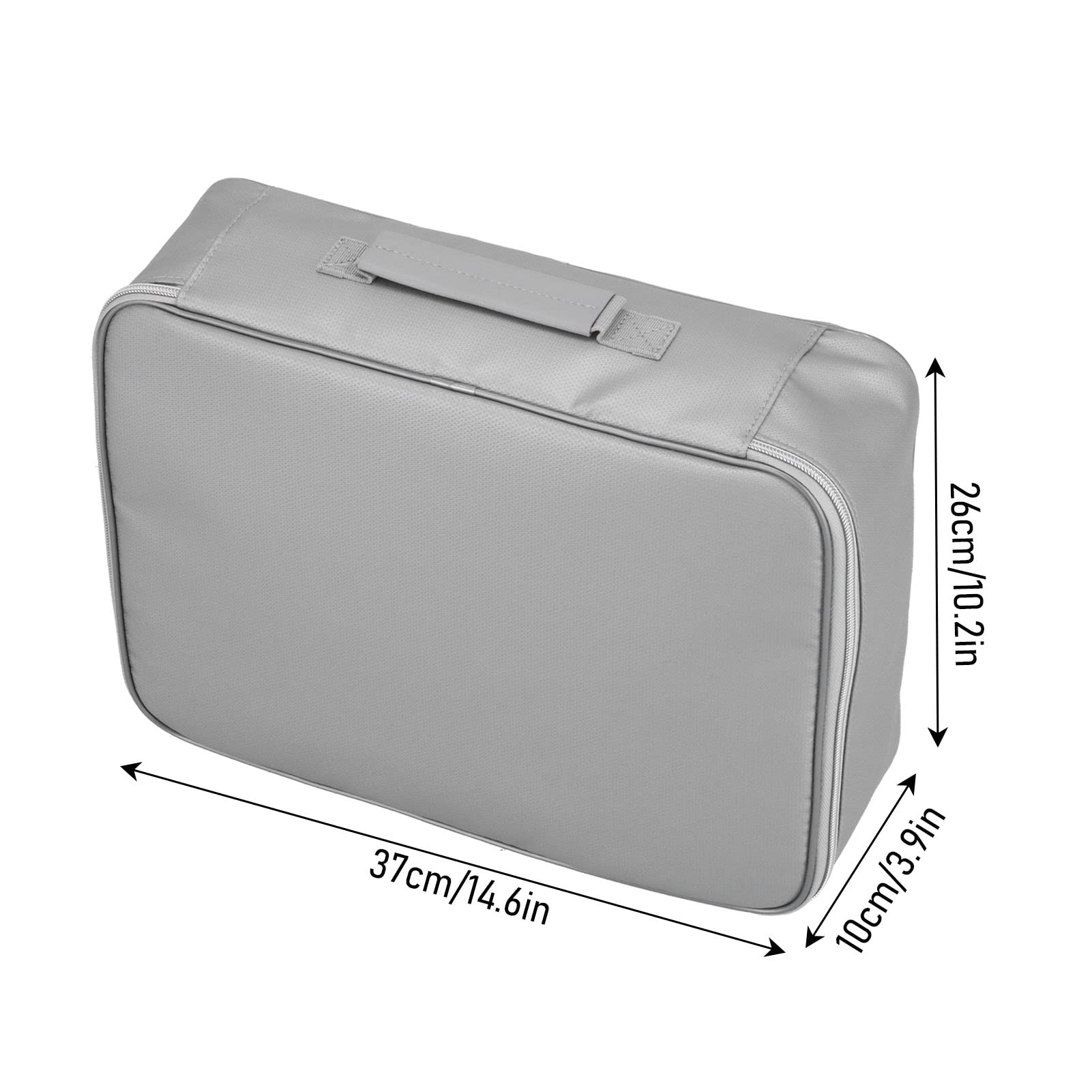 Cyrank Bolsas organizadoras de Archivos, Bolsa de Documentos ignífuga, Bolsa de Documentos ignífuga, Impermeable, portátil, de Gran tamaño, Organizador de Archivos de múltiples Capas(Plata)