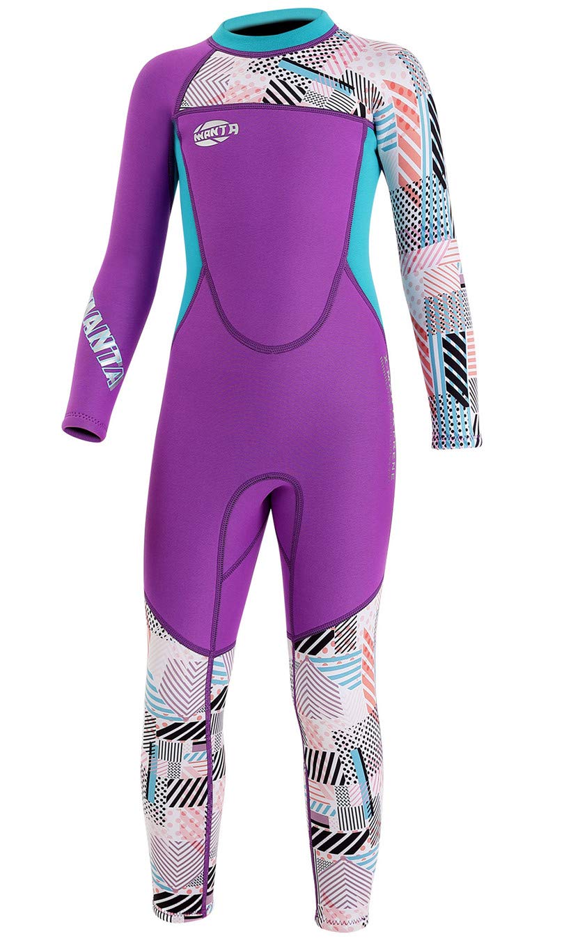 Little Kids Girls Boys UV Protection Swimsuits 2.5mm Neoprene Keep Warm Wetsuit Long Sleeves Diving Suits