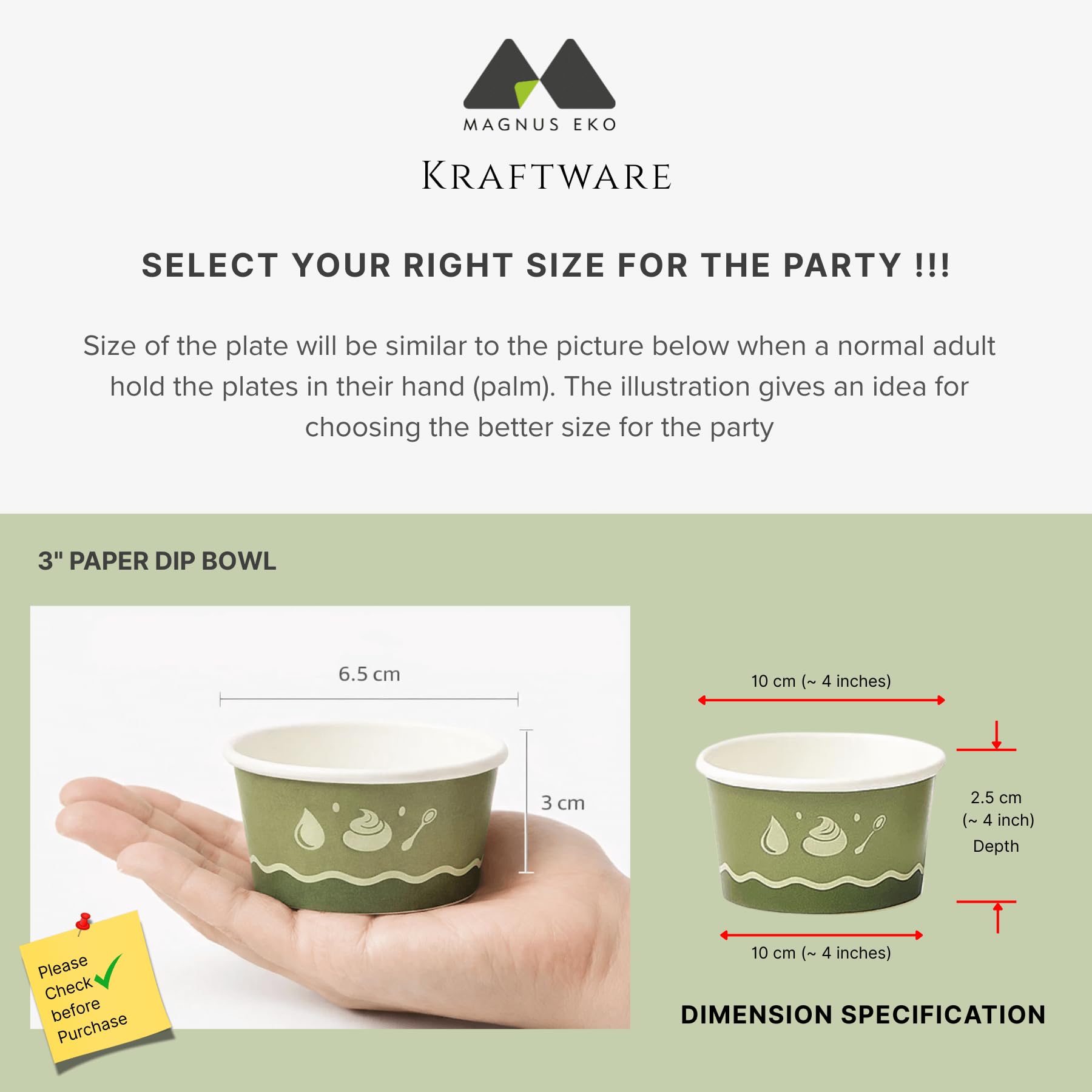 Magnus - Mini cuencos redondos de 2.5 pulgadas (200 piezas), cuencos desechables de 1 onza para fiestas, cuencos compostables de hoja de palma, ecológicos, como bambú, para salsas, salsa de soja,