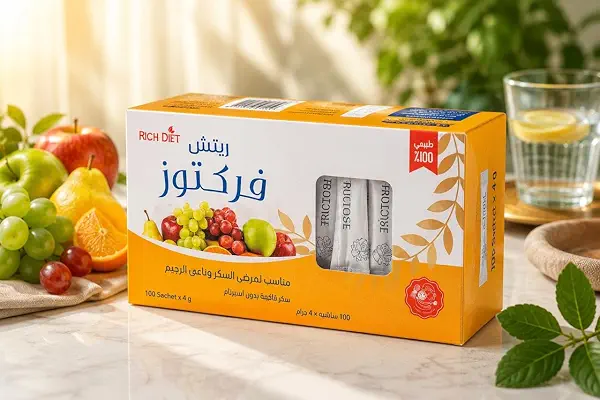 سعر ومواصفات سكر فاكهة فركتوز من ريتش دايت، 100 كيس (B0979VG96K) على Amazon EG