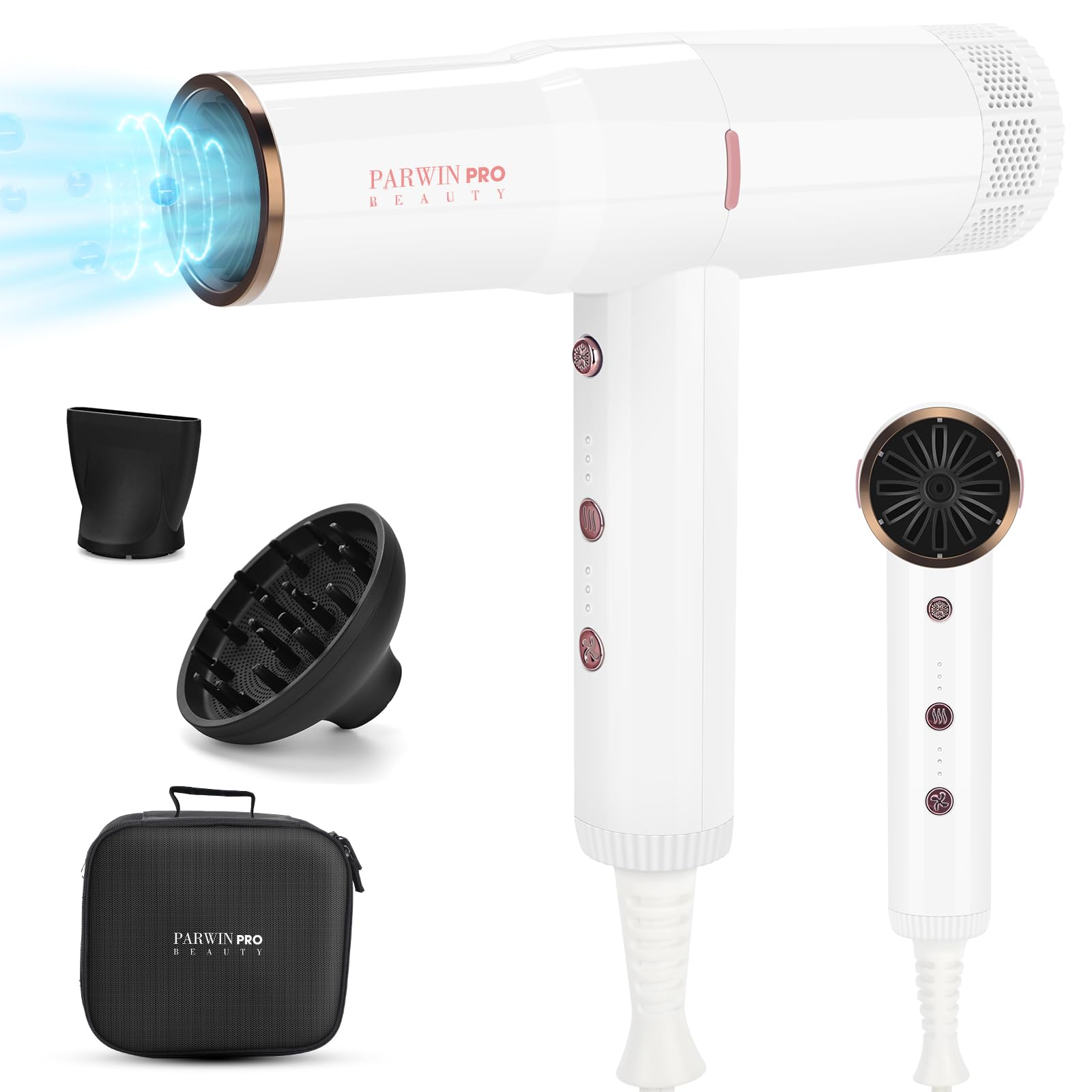 Sponsored Ad – Hair Dryer, Professional Salon Fast Drying Ionic Diffuser Hairdryer for Women and Men, Blow Dryer with Powerful 110.000 RPM Low Noise Brushless Motor, for Home, Travel and Gift