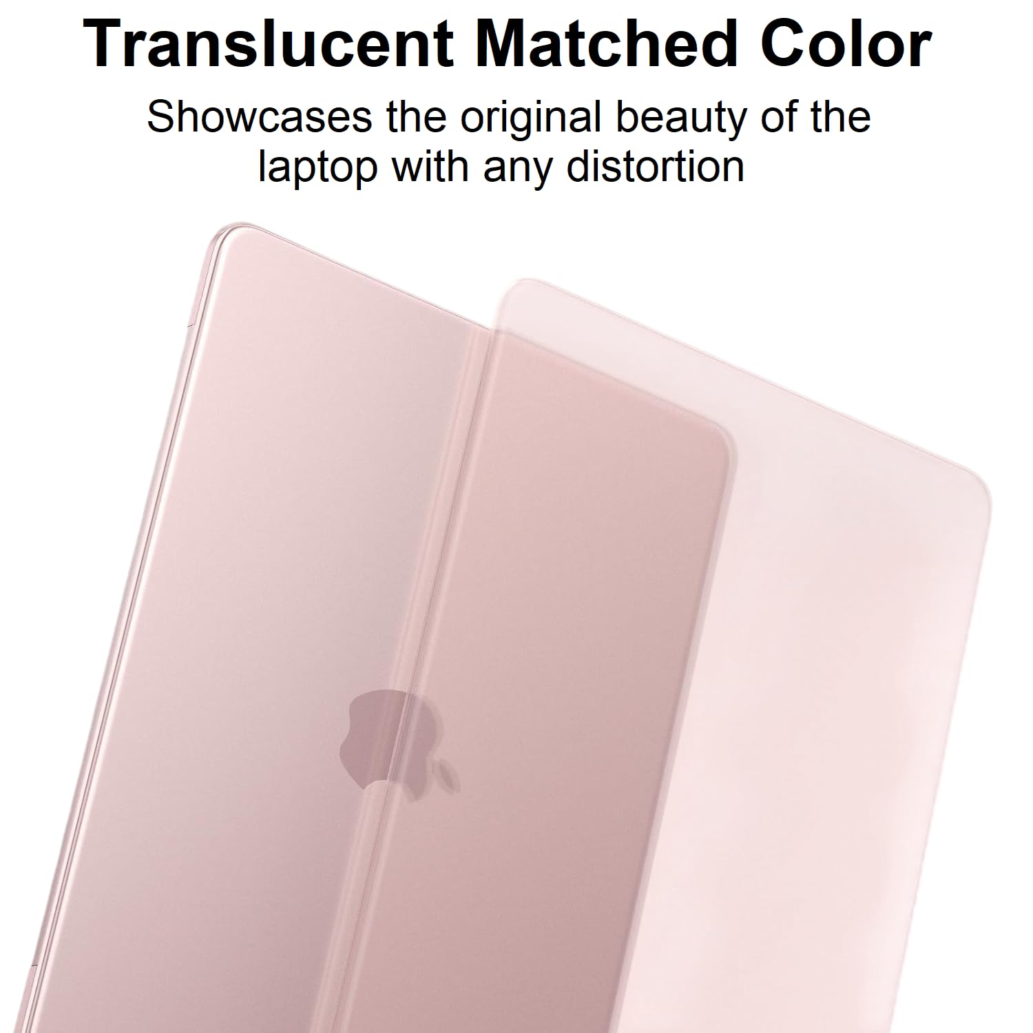 Midkart Matte Finish Case Compatible with MacBook Neo 13 inch 2026 Release Model A3404 A18 Pro Chip Ultra Thin 3 in 1 Kit Exact Fit Fingerprints Resistant Protective Hard Shell Cover, Blush Clear — Amazon image 3