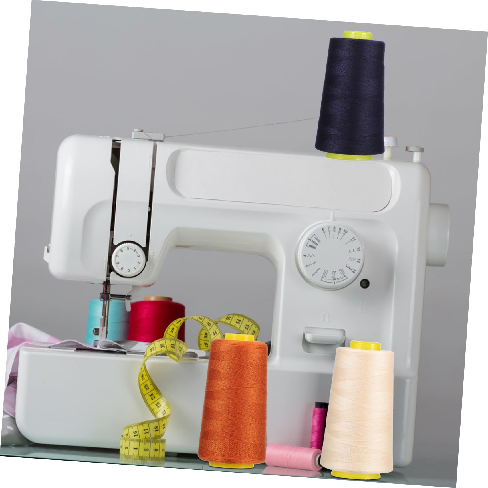 SHINEOFI 3 Juegos Hilo De Poliéster De Alta Velocidad. Beige Hilos De Poliéster Para Bordar Cuentas Maquina De Coser Maquina Coser Hilos De Coser De Colores Hilo Para Coser 6 Piezas * 3