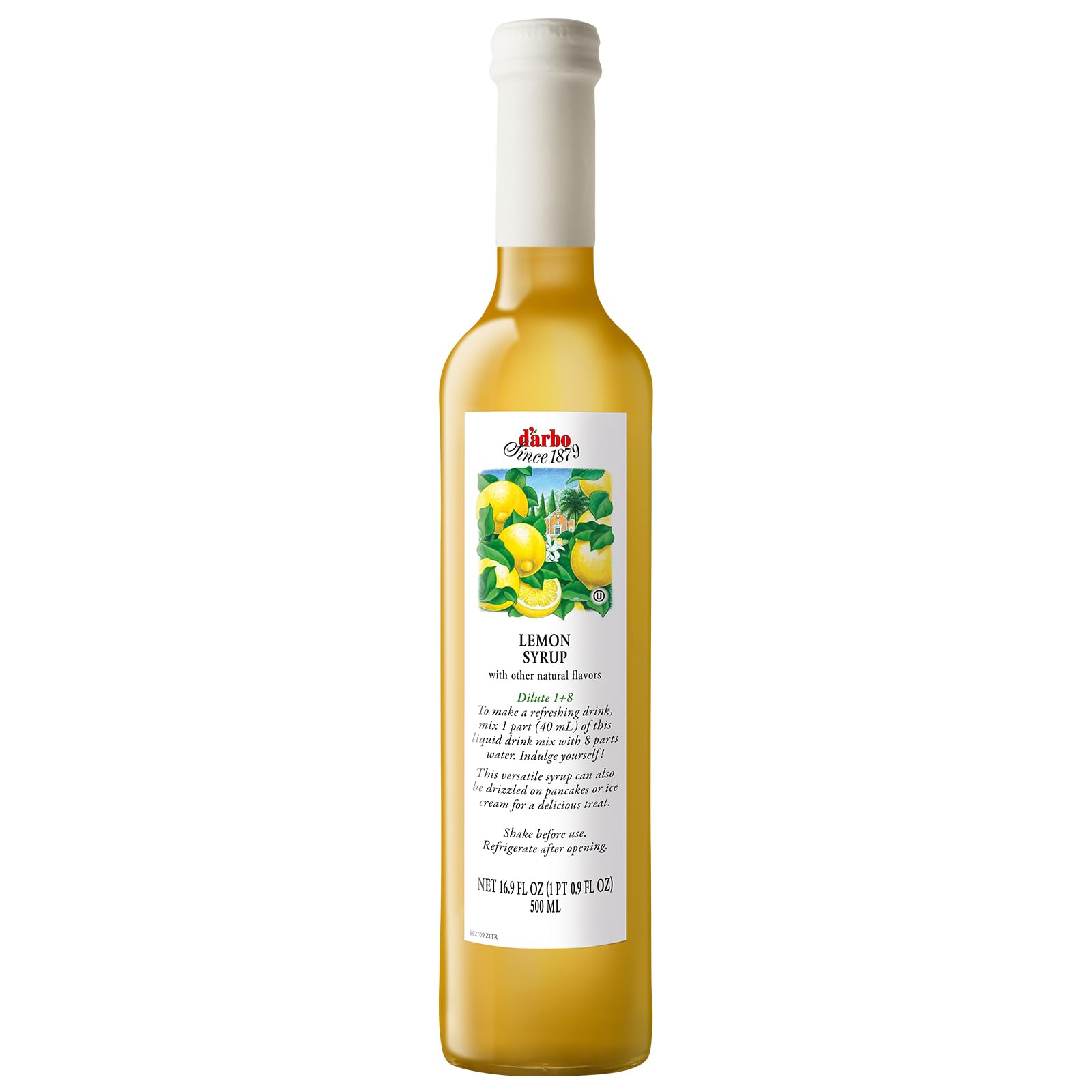 D’arbo All-Natural Sicilian Lemon Fruit Syrup, 500ml (16.9oz) | Exquisite Flavor | Endless Possibilities for Enhancing Cocktails, Mocktails, Desserts, or Sauces