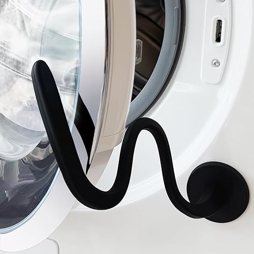 Miniatura 2 de Soporte y soporte para puerta de arandela de carga frontal, tapón magnético de puerta con imán fuerte y manguera flexible, mantiene la puerta de la