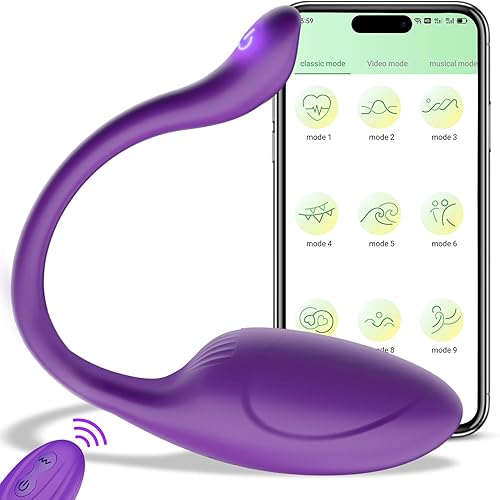Miniatura 8 de Pink Fun - Vibrador con control remoto para el punto G, con Bluetooth de larga distancia, recargable, para adultos, más de 10 vibraciones para rosa