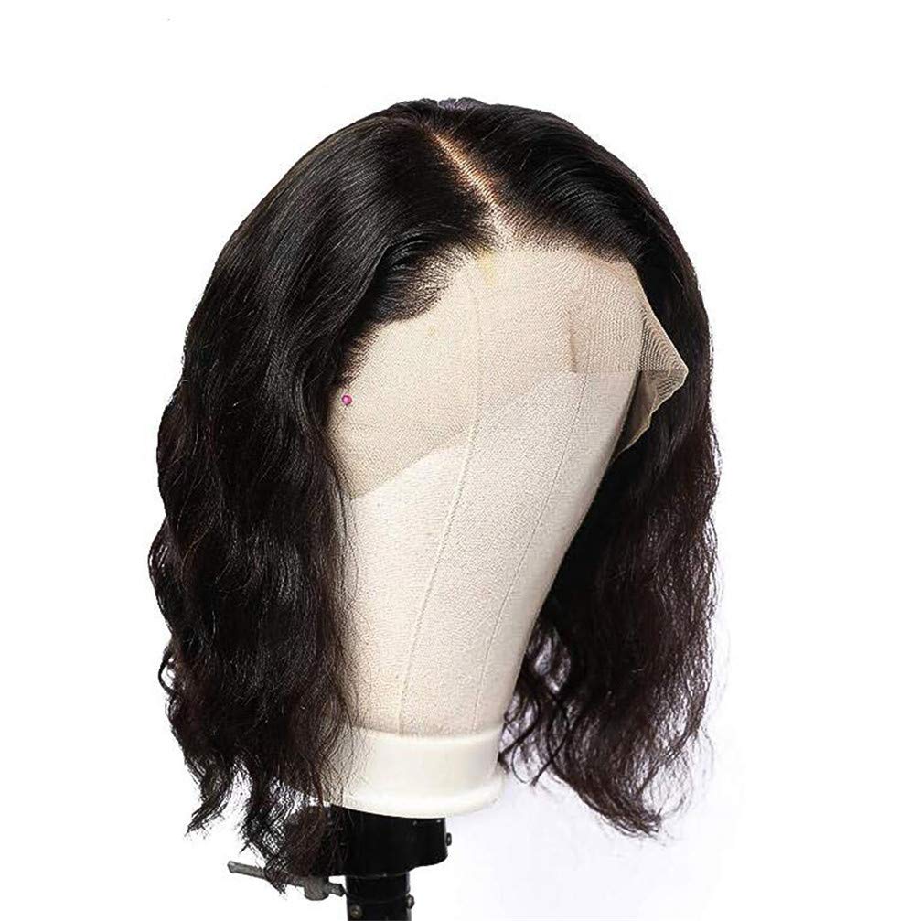 Perruque cheveux courts humains wavy bob brésilien avant de lacet