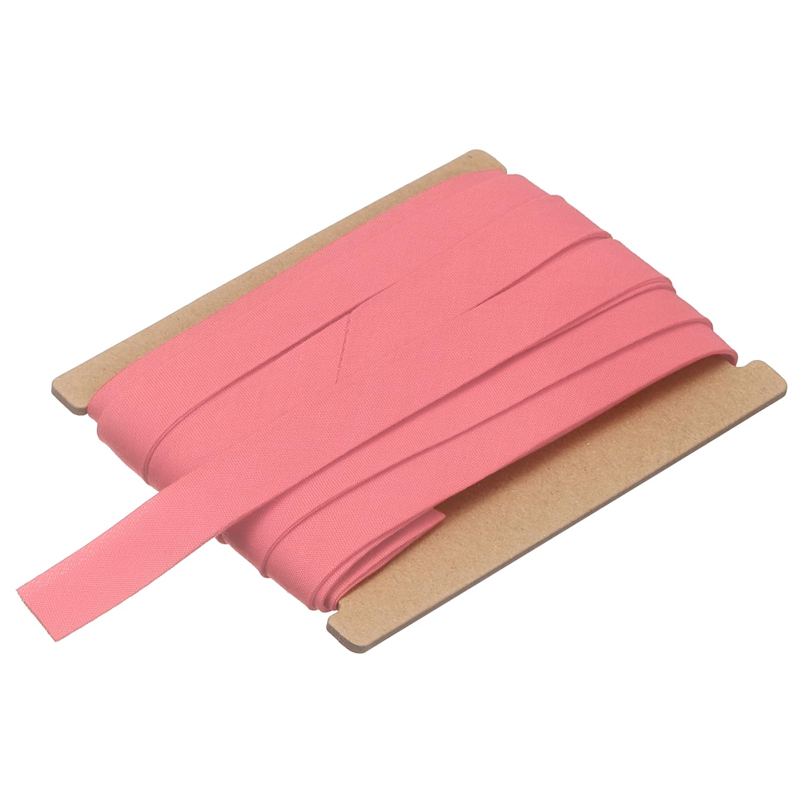sourcing map 5/8 Inch Double Fold Bias Tape, Polyester Continuous Bulk Bias Tape for Sewing, Seaming Quilting Hemming Binding Crafts (Watermelon Red 6 Yards)
