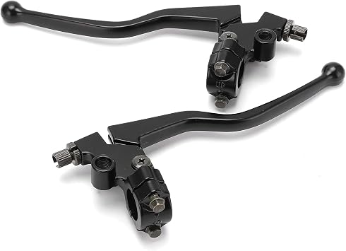 Handlebar Brake Clutch Levers, Repair 22mm Black Motorcycle Brake Clutch Levers