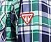 TICOMELA FR Shirt for Men Flame Resistant Shirts 6.5oz Light Weight Green/Navy Plaid Men's Fire Retardant Shirts