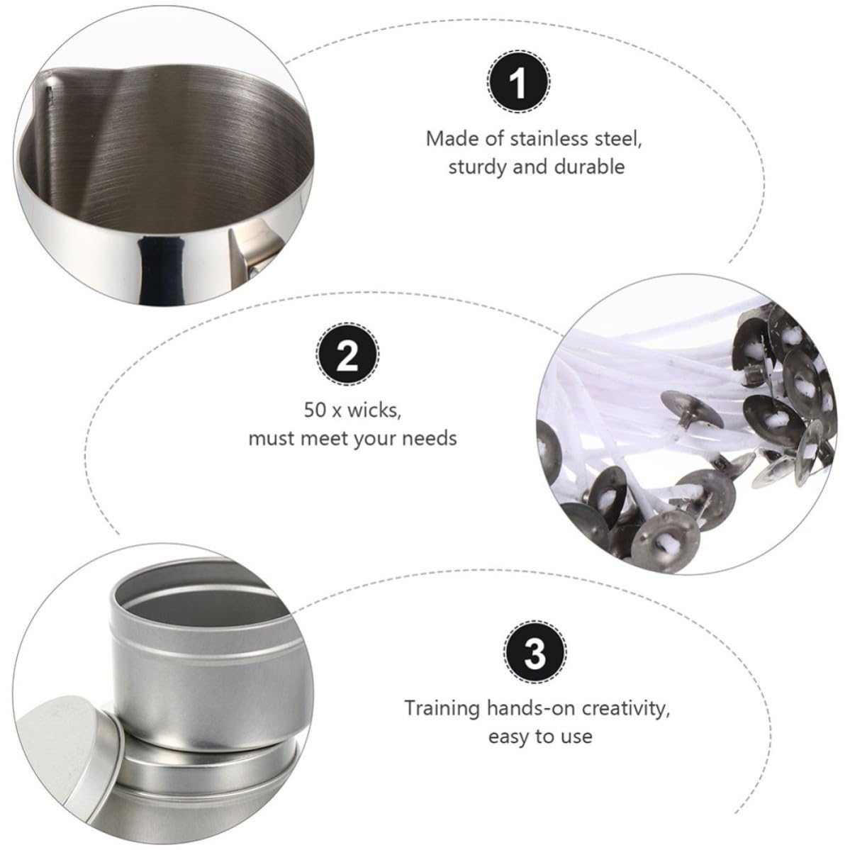 SHINEOFI Kit per Candele Profumate Fai da Te, Set Semplice per Casa e Feste