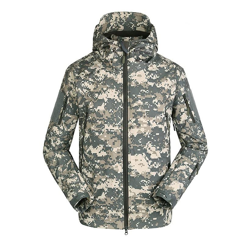 Tactical Hoody Softshell Jacket Outdoor Sports Camouflage Coat Combat Clothing BDU Airsoft Hunting Shooting Battle Dress