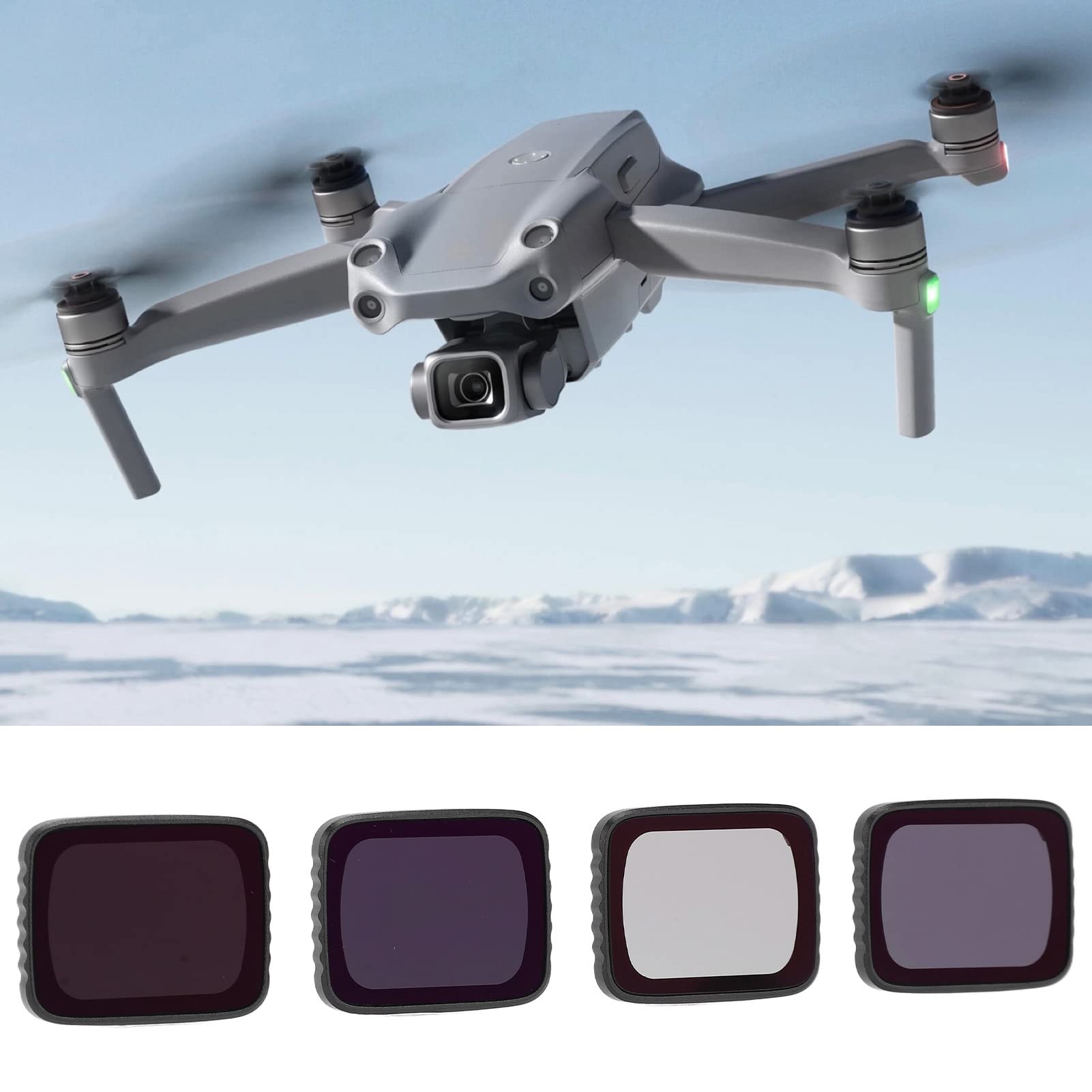 Set di Filtri per Obiettivi per Fotocamera Drone, Filtri per Obiettivi 4 Pezzi/Set, Accessori per Obiettivi con Rivestimento Multistrato Kit Filtri CPL ND8 ND16 ND32, per Drone Mavic Air 2S