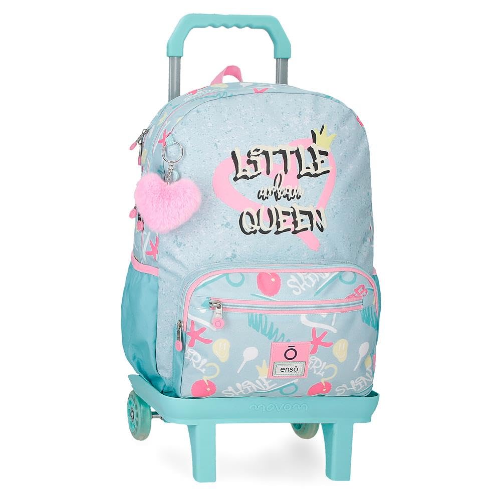 Enso Little Urban Queen Mochila Escolar con Carro Azul 32x42x14 cms Poliéster