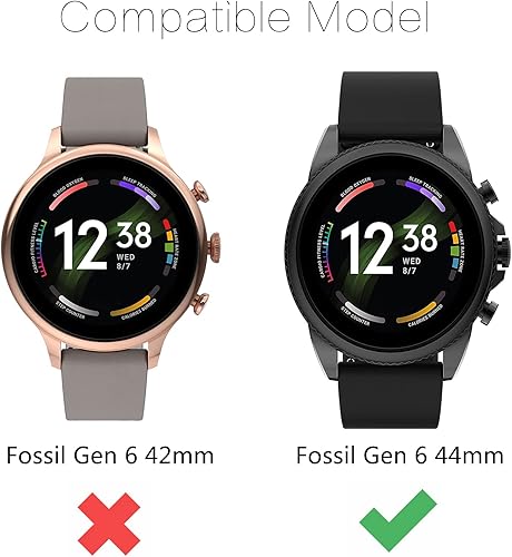 Miniatura 2 de Funda protectora compatible con Fossil Gen 6 de 1.732 pulgadas (1.732 in), carcasa de parachoques, TPU antiarañazos, marco para Fossil Gen 6 de