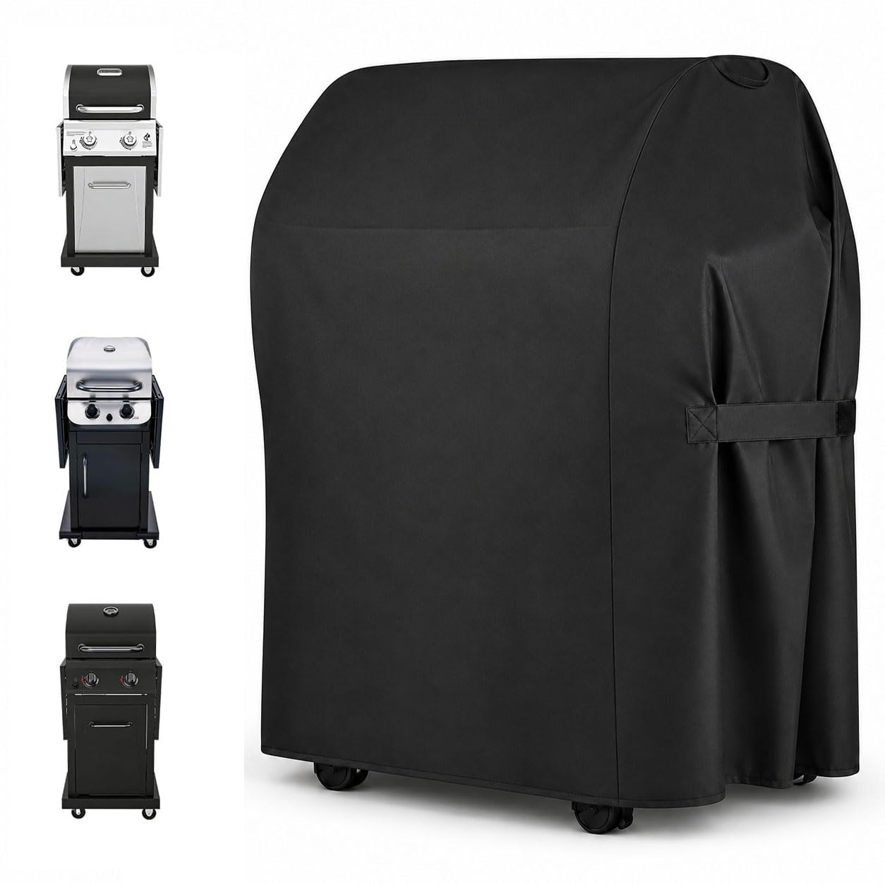 Copertura Barbecue per Jumbuck 1621mm Black 4 Bnr Griddle | Carrello Telo Copri | 210D Impermeabile Anti polvere/ UV | con 2 Maniglie e Coulisse Regolabile Chiusura a Strappo | Esterno