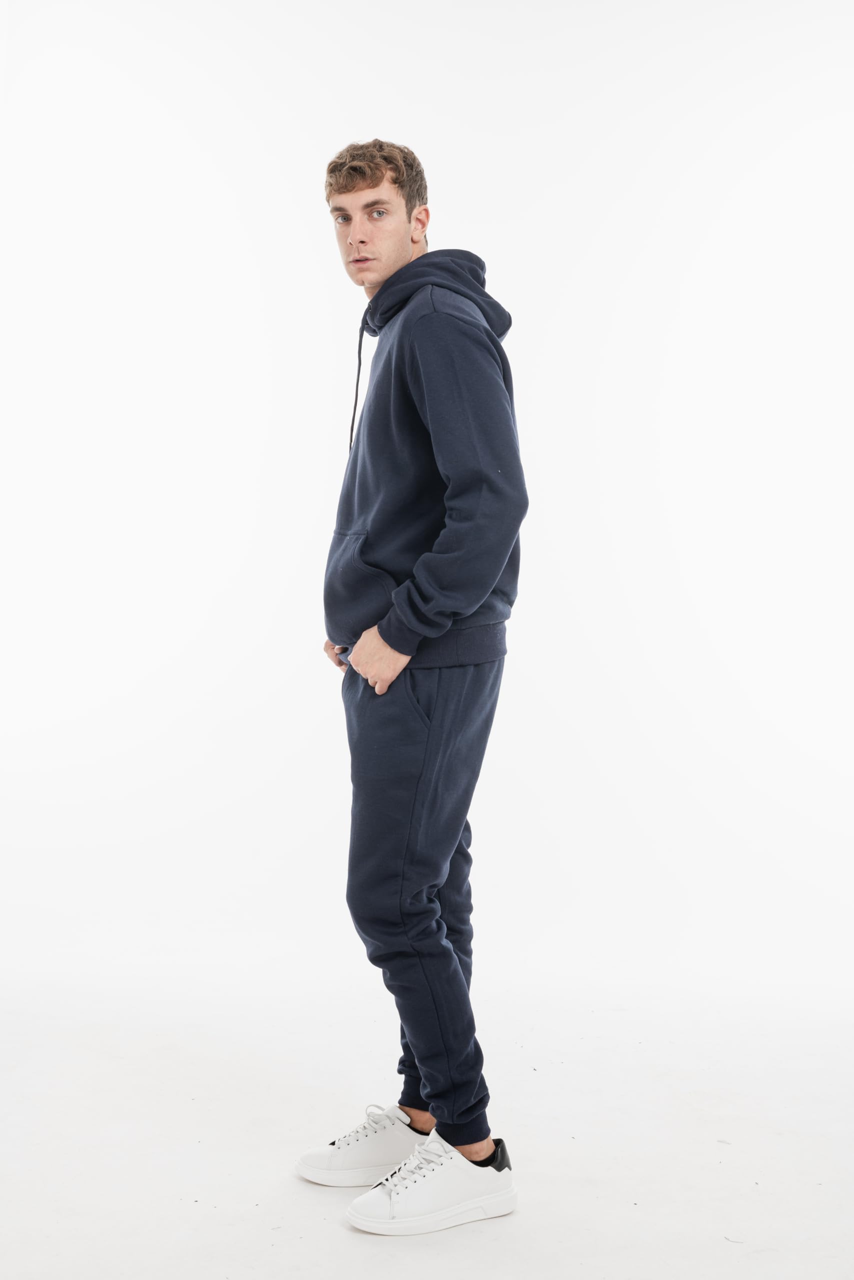 TONY BACKER Tuta Uomo In Cotone Sportiva Con Chiusura Zip Completo Tuta In Casa