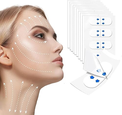 ZQUWOPK Beautymax - Cinta de elevación facial en V, cinta de elevación facial, cinta de levantamiento de cara, kit de bandas de parche invisibles en