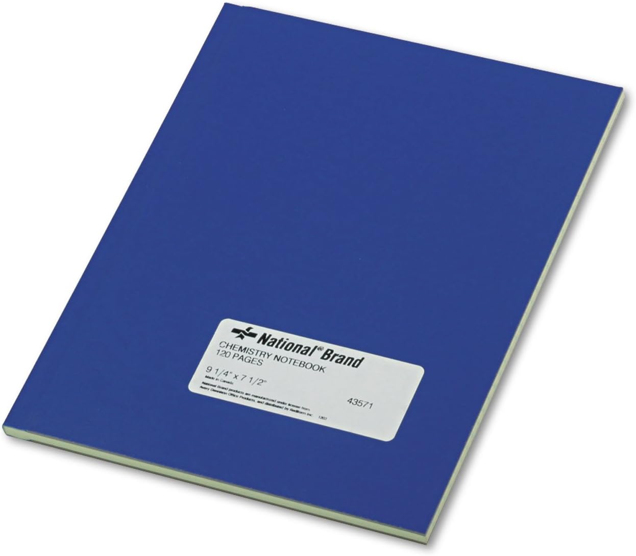 Chemistry Notebook, Narrow Rule, Blue Cover, (60) 9.25 x 7.5 Sheets