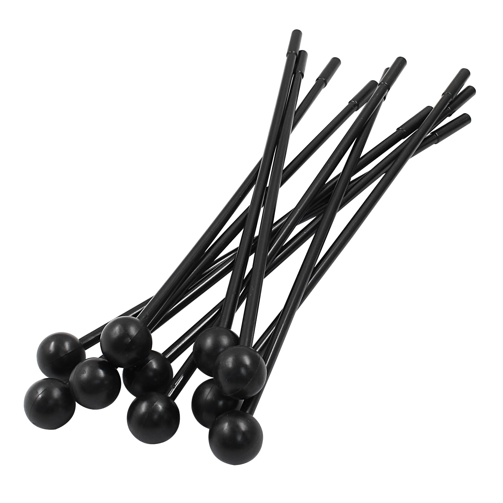 10Pcs Plastic Glockenspiel Mallets, 10.6 Inch, Black