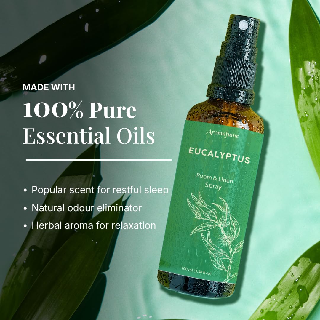 Eucalyptus Air Freshener Spray for Room, Linen & Pillow 100ml by Aromafume view 5