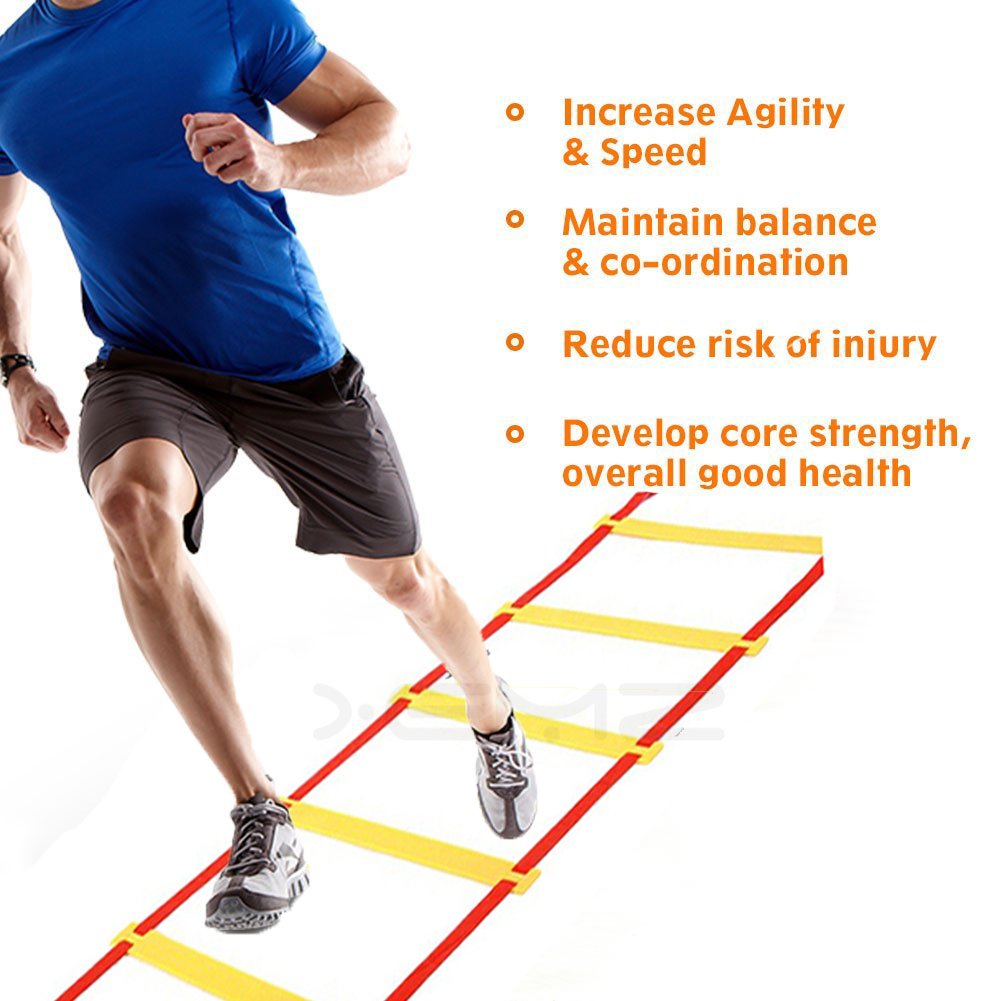 Échelle D'Agilité Ensemble D'Équipement D'Entraînement à La Vitesse Améliore La Coordination, Vitesse, Puissance 4M 8Joint