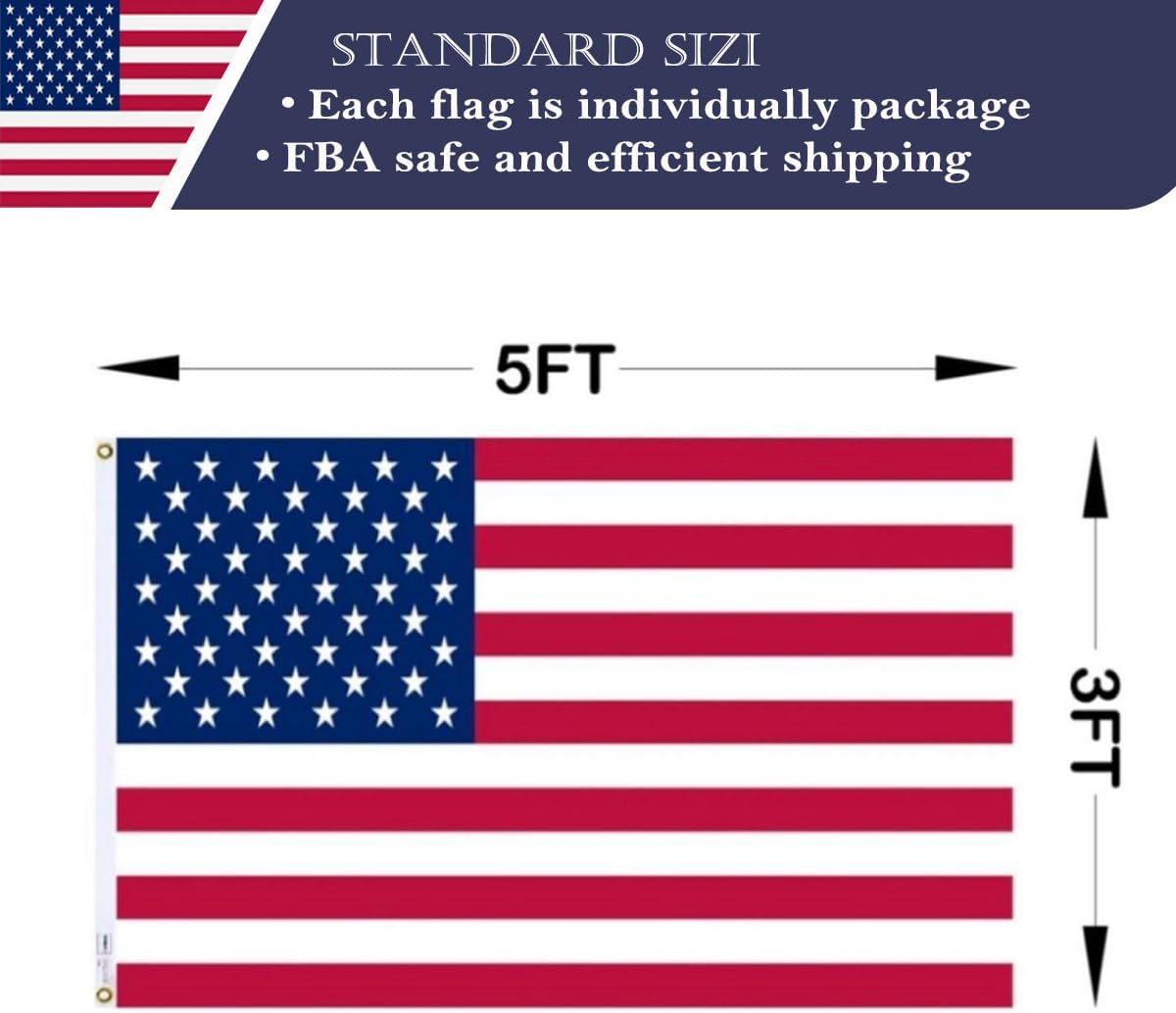 Double Sided Three-Layer American Flag 3x5 Feet 200D Thickened Polyester Weather-Resistant Version, Official Stars and Stripes Design, Made in the United States, Suitable for Both Indoor and Outdoor Use, Anti-fading Patriotic Decorative Flag - Image 7