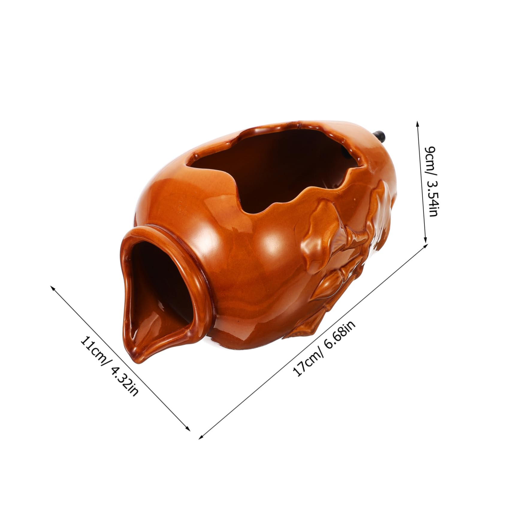 Parliky Water Fountain Fish Pond Decorative Waterfall Ceramic Jar Hydroponic Fish Tank Outdoor Water Fountain Garden Waterfall Jar