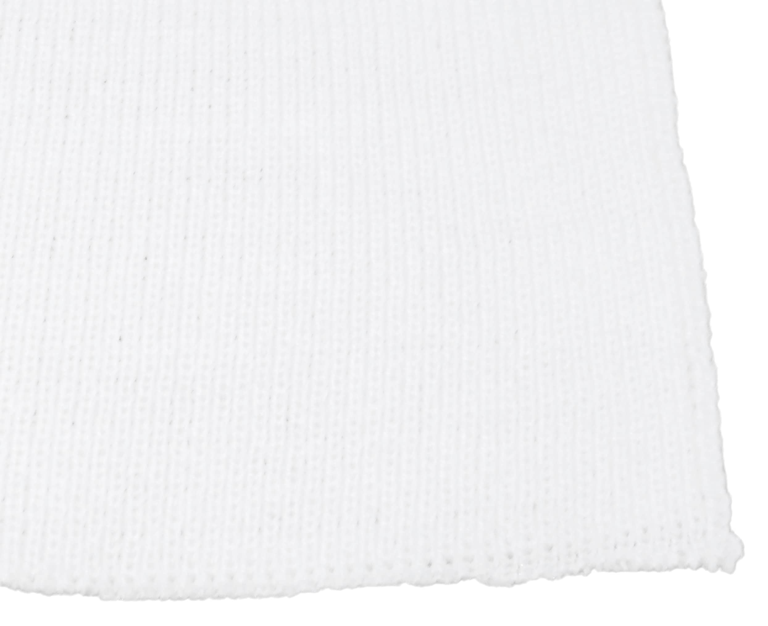 AERZETIX - C56563 - elastische stof / band 130x13/6,5 cm - voor ribboorden, manchetten, zoom, jas - kleur wit - 100% acryl - kleding gebreide jas decoratie creatieve projecten naaien