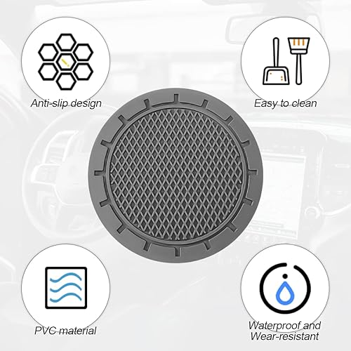 Miniatura 10 de XINLIYA Paquete de 4 posavasos para automóvil, 2.75 pulgadas de diámetro, antideslizantes, universales, duraderos, adecuados para la mayoría de