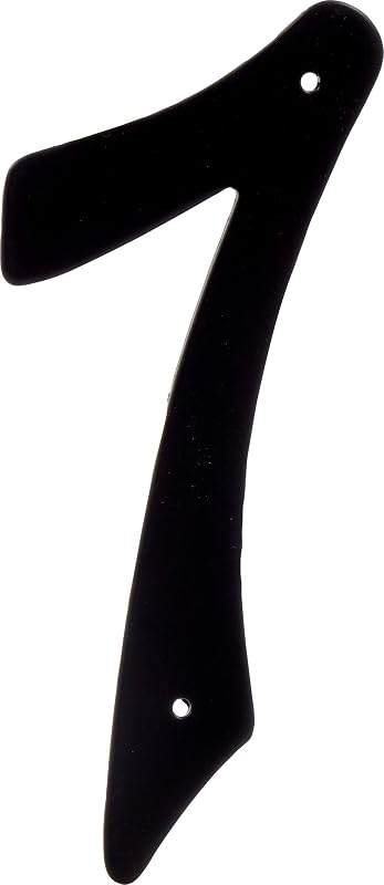 HIllman 841630 4-Inch Nail-On Black Die Cast Aluminum, House Number 7