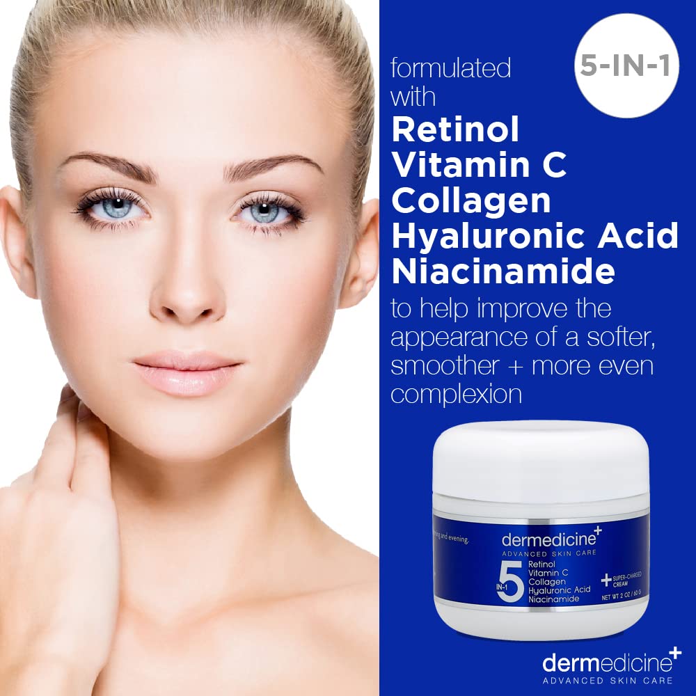 5 in 1 Retinol, Vitamin C, Collagen, Hyaluronic Acid and Niacinamide