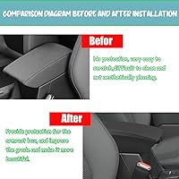 Vista 117 de Great-luck Leather Center Console Cover Armrest Pad,Protector Armrest Box Cover Accessories Keep Your Armrest in a More Comfortable Feeling(black